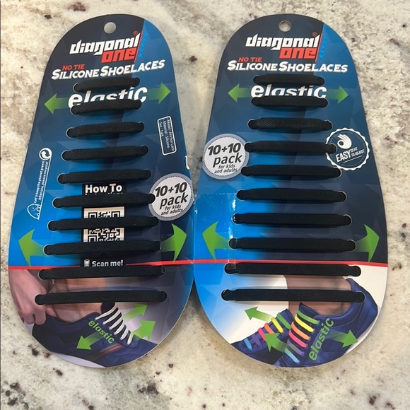 Black Sneakers with Elastic No-Tie Design - Picture 4 of 5